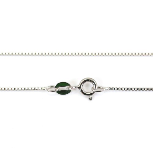 925 sterling silver rhodium chain 0.7mm x 40cm