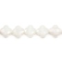 White jade faceted clover 10mm x 39cm
