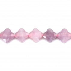 Lépidolite trèfle facetté 10mm x 1pc