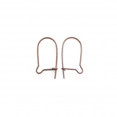 Dormeuse en fil cuivre 18mm x 8.5mm  x 8pcs