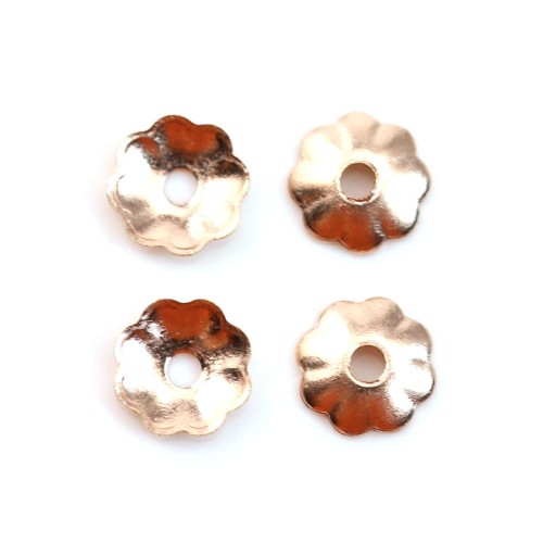14 carats rose gold filled  coupelle in flower  3x0.76mm x 12pcs