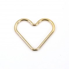 Intercalaire de forme coeur en gold filled 14 carats 15mm x 1pc