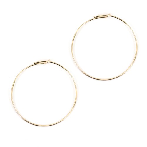 Créoles à décorer 30x0.7mm en gold filled 14 carats x 2pcs