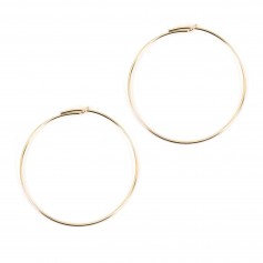 Créoles à décorer 30x0.7mm en gold filled 14 carats x 2pcs