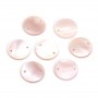 Nacre rose ronde plate 10mm x 2pcs