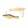 Clous d'oreilles 4.5x14.5mm, doré sur laiton x 2pcs