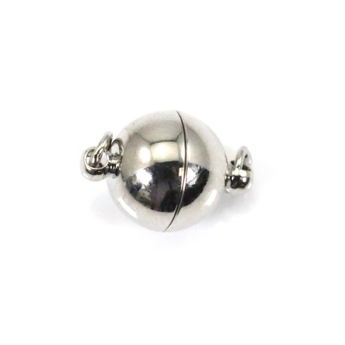 Magnetic clasp of round shape, steel, measuring 10mm x 1pc