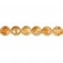 Citrine Ronde Facette 8mm x 40cm