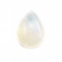 Pierre de lune goutte plate facette x 2pcs