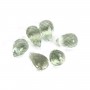 Prasiolite, en forme de goutte facetté x 1pc
