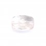 Quartz rose rectangle facette 8x12mm x 1pc