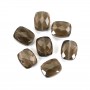 Quartz fumé rectangulaire facette 8x10mm x 1pc 