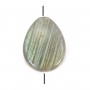 Labradorite goutte plate 18x25mm x 40cm