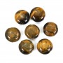 Oeil de tigre rond plat 10mm x 10pcs