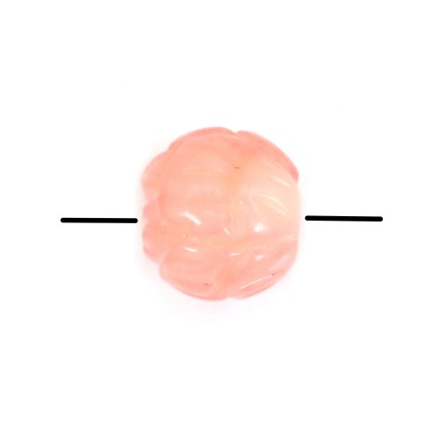 Bambou de mer  Ronde Sculpte 8mm x 4pcs