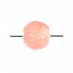 Bambou de mer  Ronde Sculpte 8mm x 4pcs