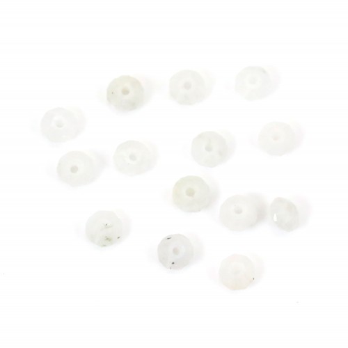 Labradorite blanche rondelle boulier facette 2x3mm sur fil 39cm