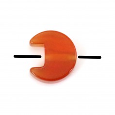 Agate rouge croix 22x30mm x 40cm