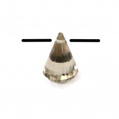 Quartz Fumé Goutte Pyramide Facette x 1pc