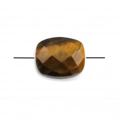 Oeil de tigre rectangulaire facette 8x10mm x 1pc 