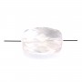Quartz rose rectangle facette 8x12mm x 1pc