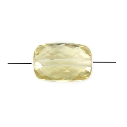 Citrine faceted rectangle 8x12mm x 1pc