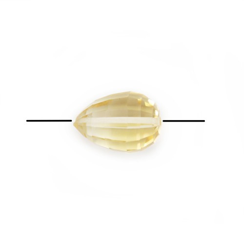 Péridot Briolette Plate Facette 6x6mm x 4pcs