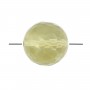 Quartz lemon de couleur jaune, de forme rond facetté, 18mm x 1pc