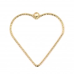 Breloque en forme de coeur , de taille 1x30mm x 2pcs