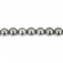 Perles de tahiti gris claire rond 8.5-9.4mm x 40cm