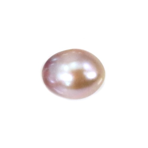 Perle de culture d'eau douce, semi-percée, mauve, poire, 7-7.5mm  x 1pc