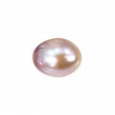 Perle de culture d'eau douce, semi-percée, mauve, poire, 7-7.5mm  x 1pc