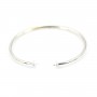 Bracelet jonc flexible 65mm pour perle semi-percée en argent 925 x 1pc