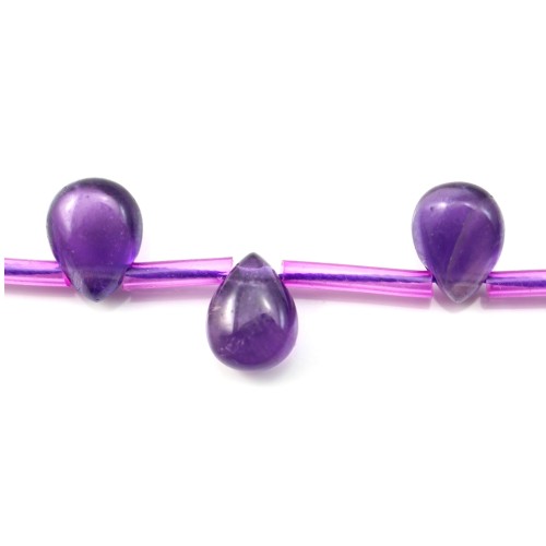 Amethyst Flat Teardrop 6x8mm x 40cm