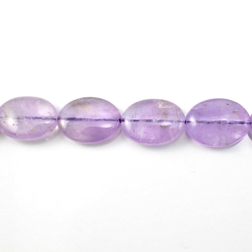 Clear Amethyst Oval 15x20mm x 40cm
