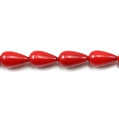 Bambou mer teinte rouge Goutte 2x6mm x 40cm