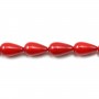 Bambou mer teinte rouge Goutte 2x6mm x 40cm