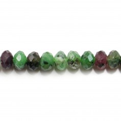 Ruby Zoisite Rondelle Facette 2x3mm x 40cm