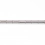 Hématite argenté tube 2x4mm x 10pcs