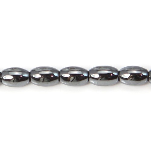 Hématite tonnelet 3x5mm x 10pcs