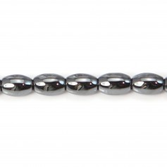 Hématite tonnelet 3x5mm x 10pcs