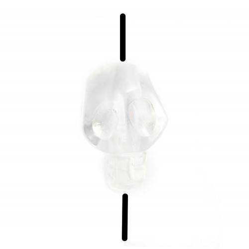 Cristal de roche tête de mort 12mm