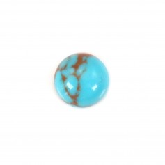 Cabochon turquoise reconstituée rond 6mm x 4pcs