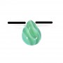 Agate verte goutte plat 10x14mm x 40cm