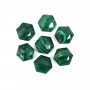Cabochão hexagonal facetado de malaquite 10 mm x 1 unidade