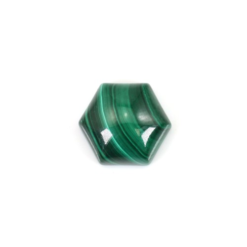 Malachite esagonale cabochon 10mm x 1pc