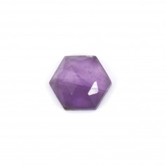 Cabochon Améthyste hexagone facetté 10mm x 1pc