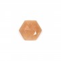 Cabochon Pierre de soleil hexagone facetté 10mm x 1pc