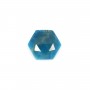 Cabochão hexagonal facetado de apatite 10 mm x 1 unidade