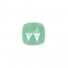 Aventurina sfaccettata quadrata cabochon 9 mm x 1 pz